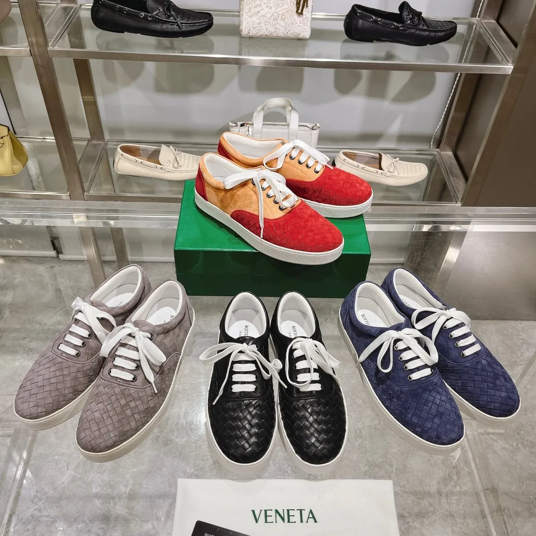 [BV] Top P: 740💰Size for couples: 35-44 (Female 40, Male 38 45, custom-made and non-returnable) Bottega Veneta classic woven strap casual shoes are made of imported high-quality materials, [Rose][Rose]! Purely hand-woven and operated, the original board is reproduced one-to-one! quality assurance!